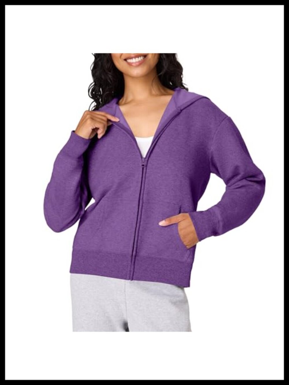 Hanes EcoSmart Fleece Full-Zip Hoodie Midweight Women's Sweatshirt